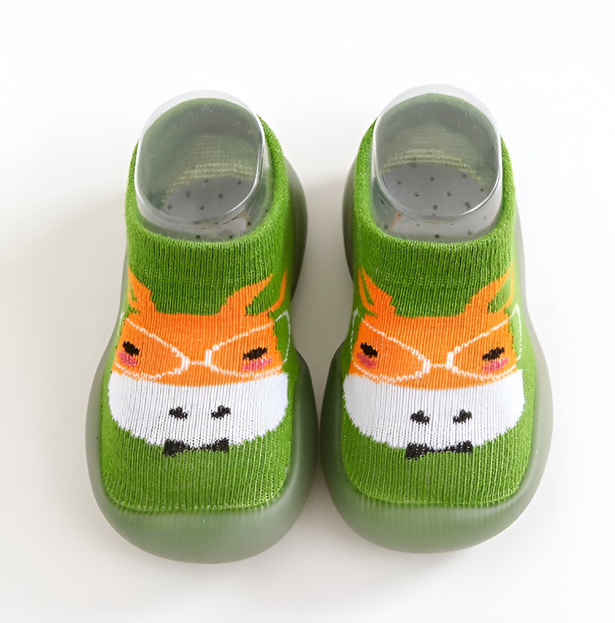 Green baby shoes